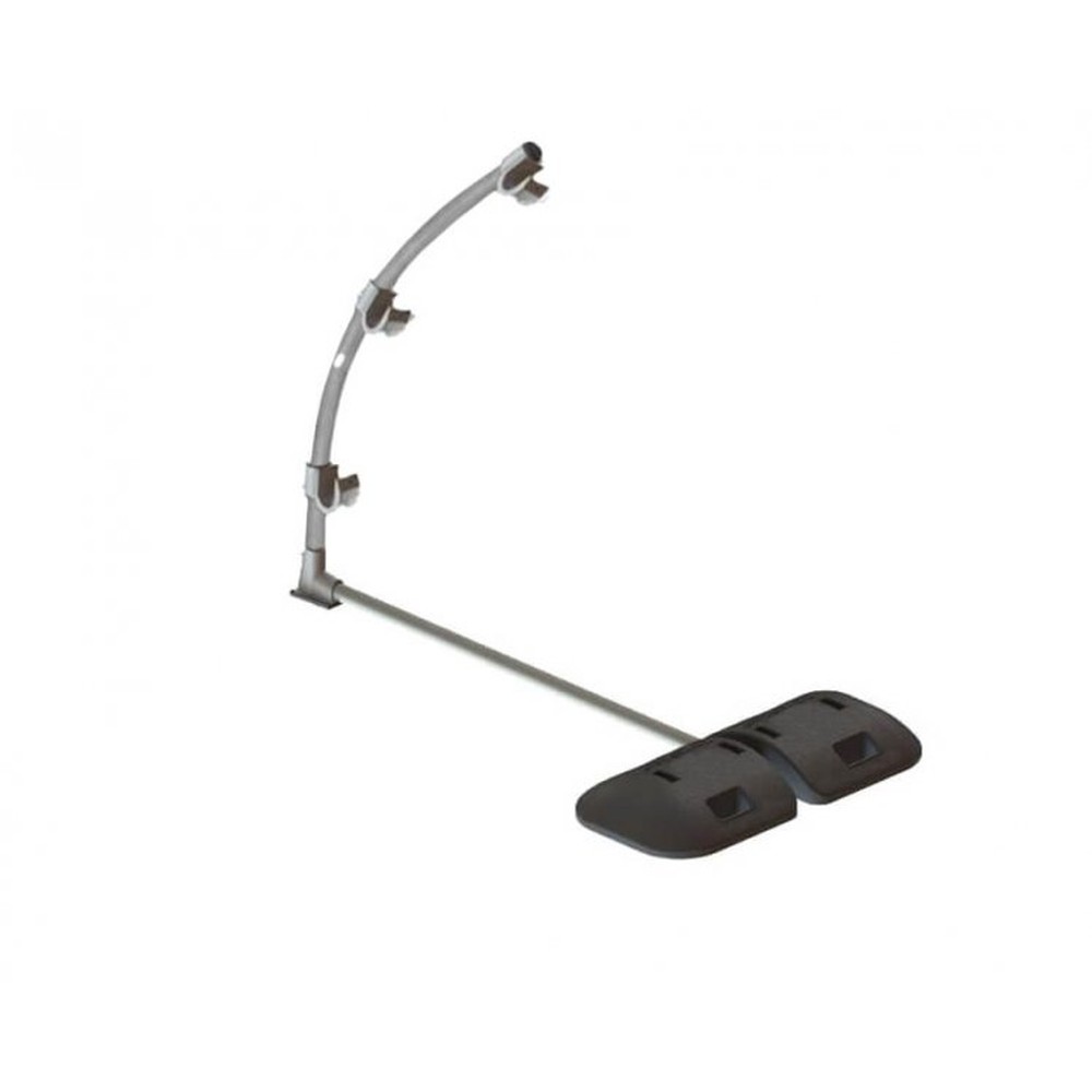 Roof Edge Curved Post 1100mm x 48mm C/W 2 x Weights, Collar & 1.075m Tube