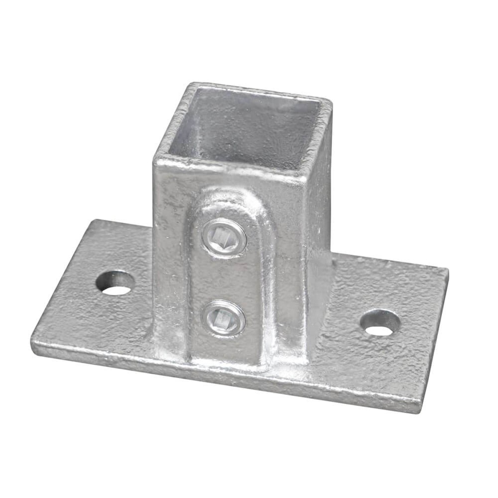 Tube Clamp - Railing Base Flange 40 x 40 mm Square Hollow Section