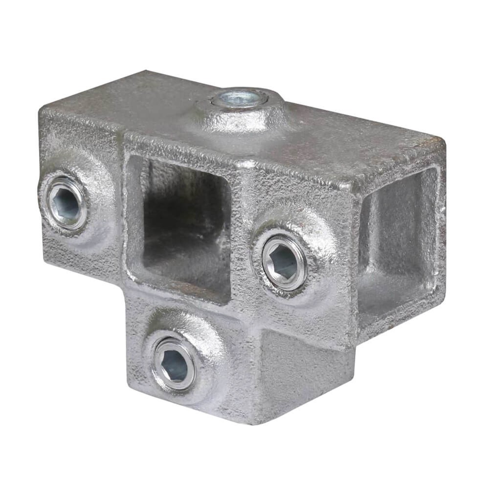Tube Clamp - 3 Way Outlet Tee 25 x 25mm Square Hollow Section