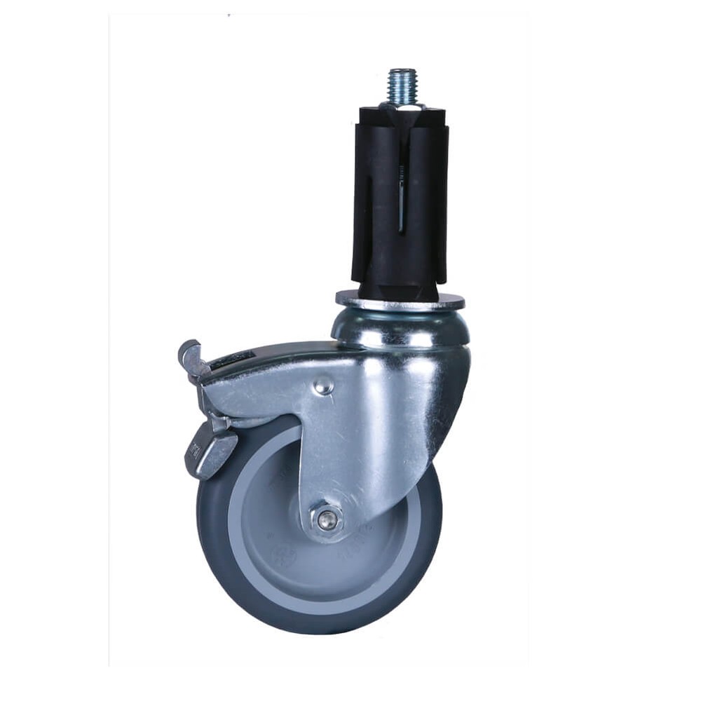 Swivel Wheel with brake 50mm Black 48.3mm Including Expander