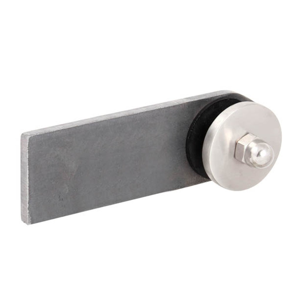 Mild Steel Weld on Glass Clamp 120 x 40 x 6mm with Bolt, Nut & Disc