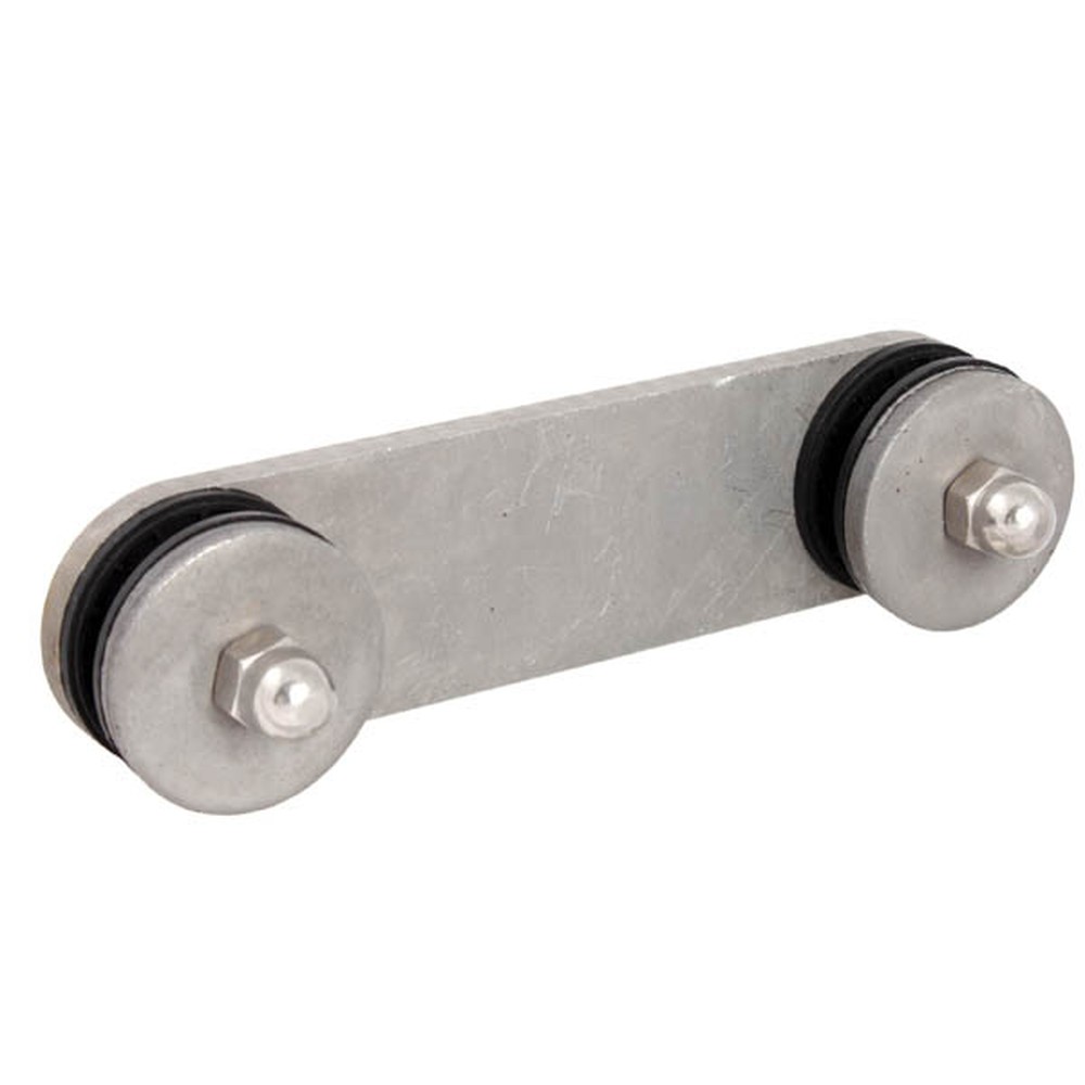 Mild Steel Weld on Double Glass Clamp 180 x 40 x 6mm with Bolt and Nut