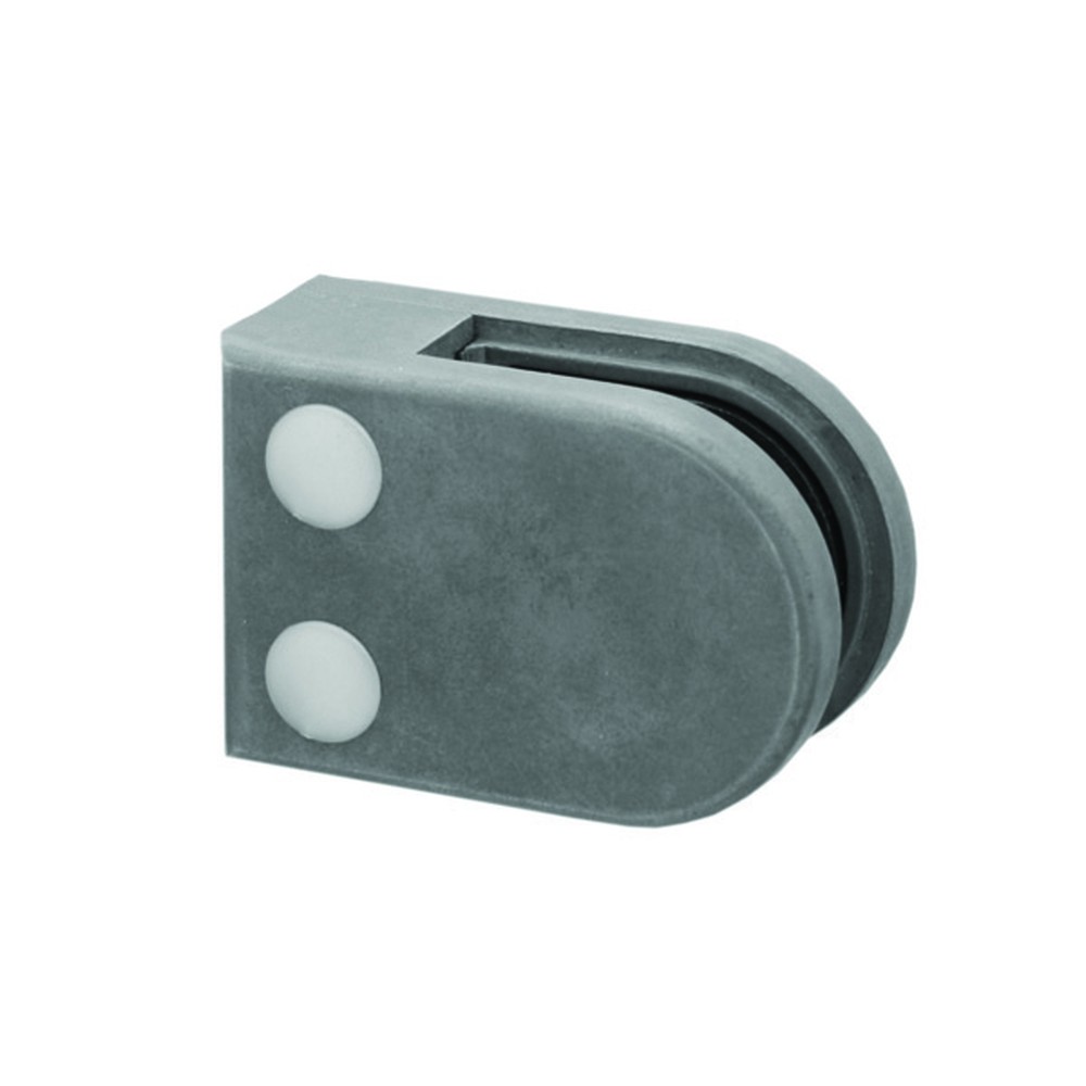 Zamac Raw Round Flat Back Glass Clamp for 42.4mm Tube, To Suit 8-10mm Glass