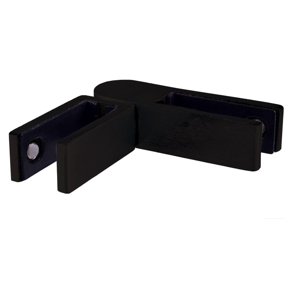 BZP Adjustable Glass Stiffener Wall Bracket Black To Suit 20 - 21mm Glass