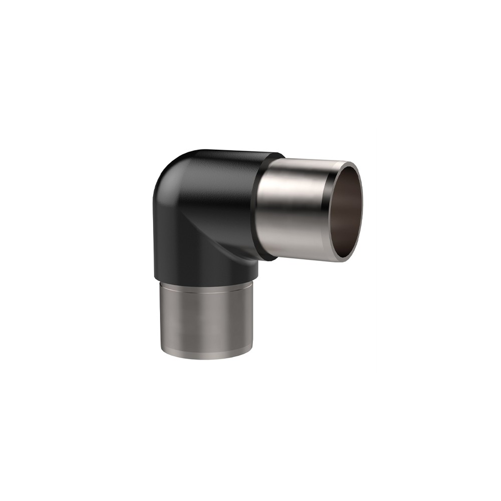 Round Elbow - Black 90 Deg Corner 42.4mm Fix