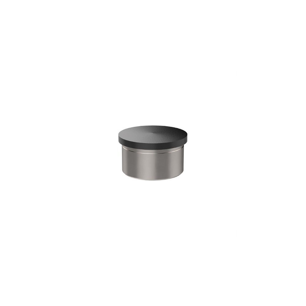 End Cap Flat Top - Black Glue Fit 42.4mm Fix