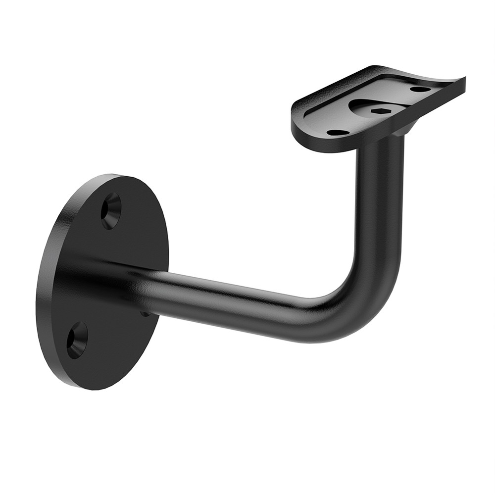 Handrail Bracket 90 Degree Cranked Arm - Wall Mounting 42.4mm Fixed Spigot