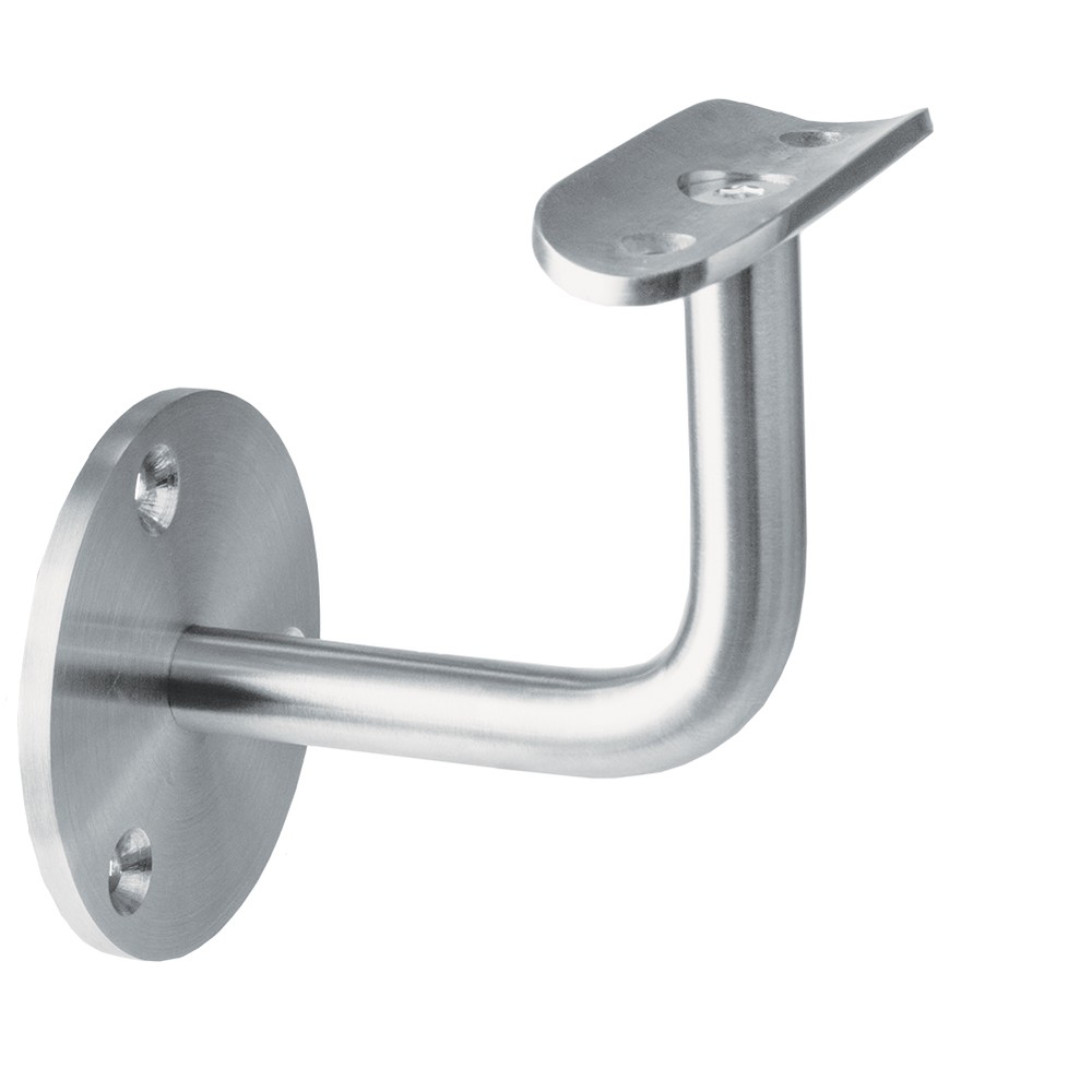 90° Cranked Arm Handrail Bracket for Ø42.4mm Tube - Stainless Steel