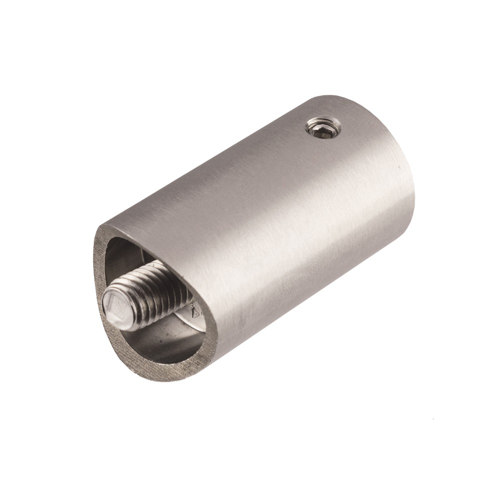 Stainless Steel 304 Handrail Wall to Tube Connector Flat Fix 42.4mm Mounting