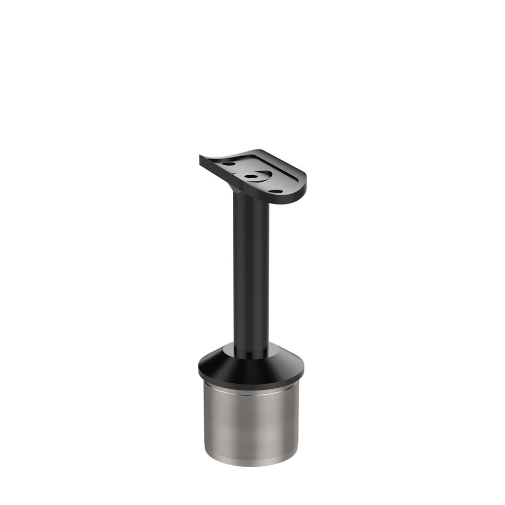 Handrail Saddle Bracket - Black 42.4mm Fix 42.4mm Mounting Fixed Spigot
