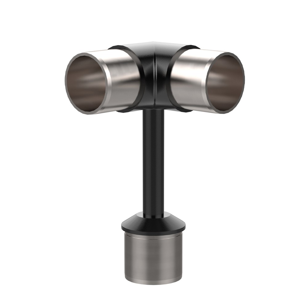 Handrail Bracket with 90 Degree End - Bl Elbow 42.4mm