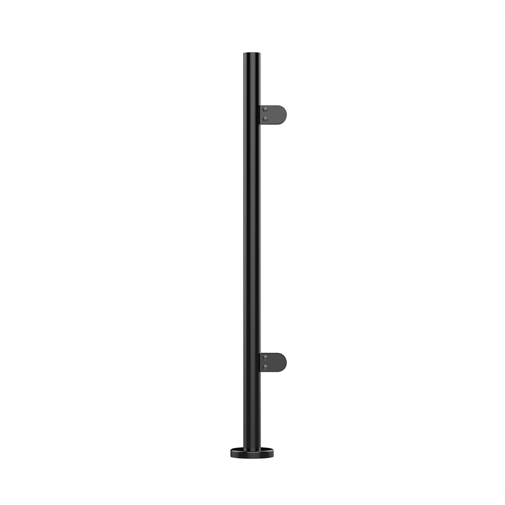 42.4mm End Post Fully Assembled Black 978mm Long - Plain Top - Grade 304