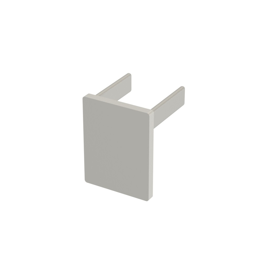 Aluminium Rectangular End Cap Satin Anodised