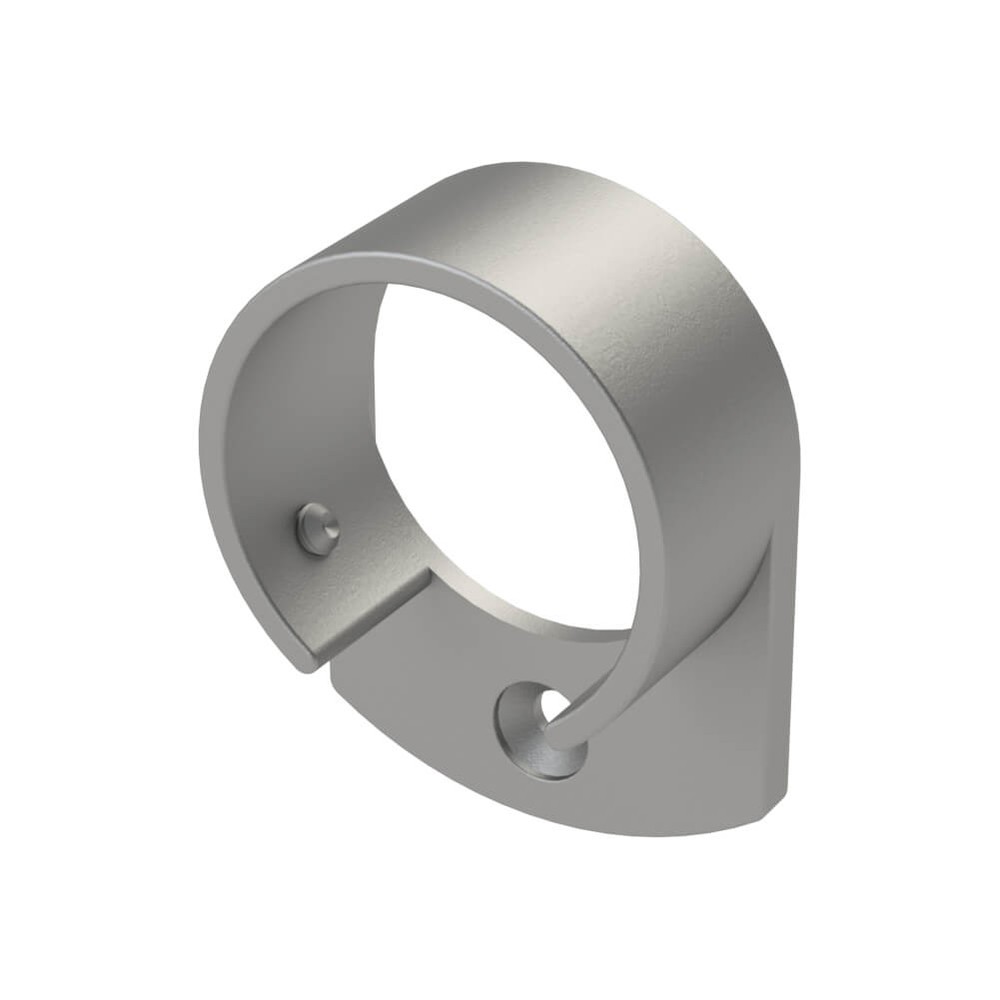 Aluminium 42.4mm Round Wall Flange Satin Anodised