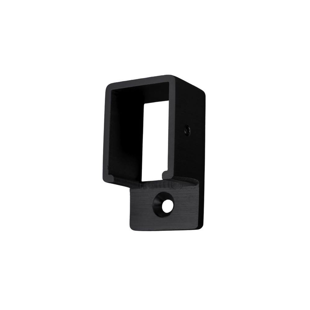 Aluminium Rectangular Wall Flange PPC Black RAL 9005