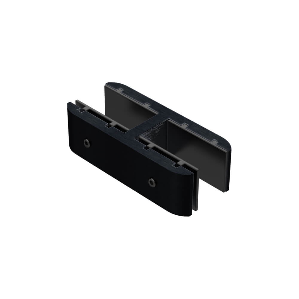 180 Degree Glass Stiffener Aluminium Black - Suits 19 to 21.52mm