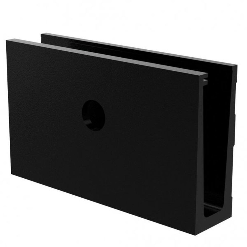 5m Aluminium Channel Slim-Loc Side Fix for 12 to 21.5mm Glass (PPC Black)