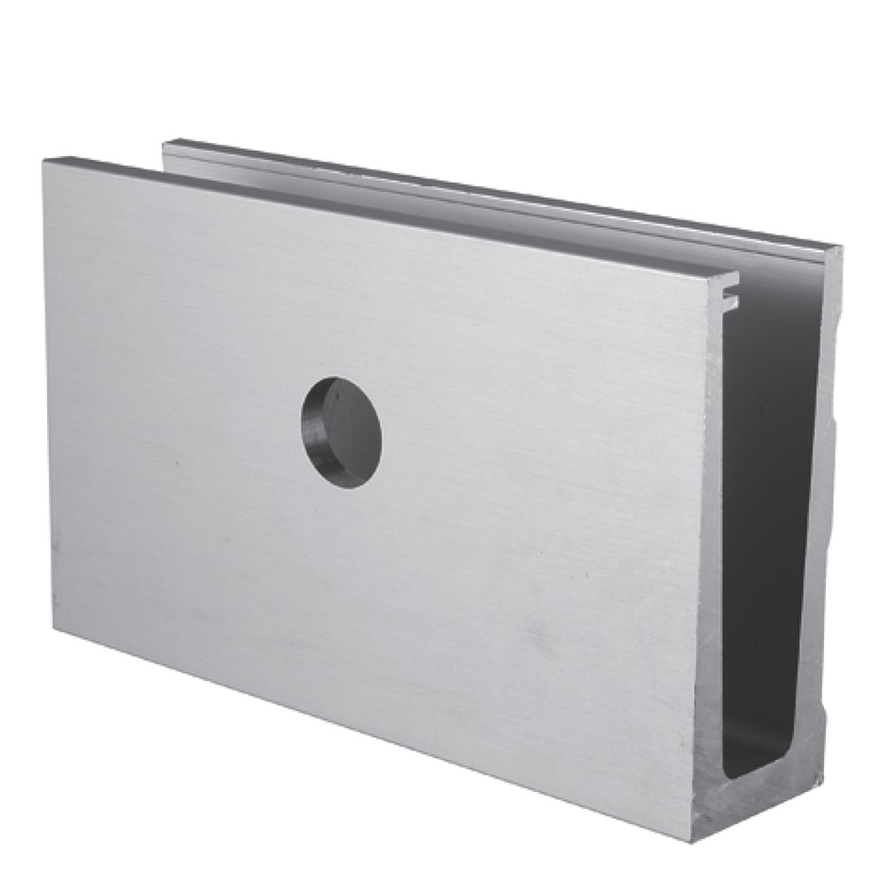 5m Aluminium Channel Pro Slim Side Fix for 12 to 21.5mm glass (Satin, Anodised)