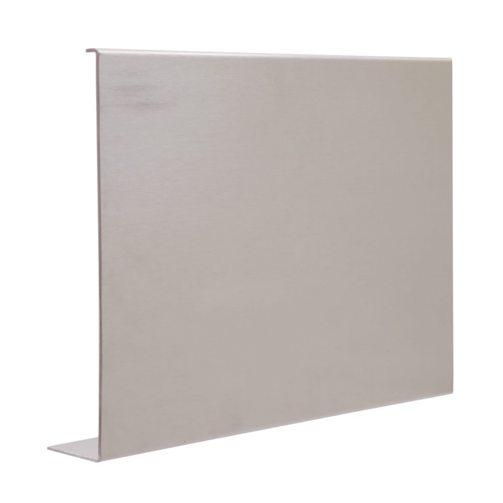 Aluminium Underside Cladding 2.5M Long For Base Fix Channel (Satin, Anodised)