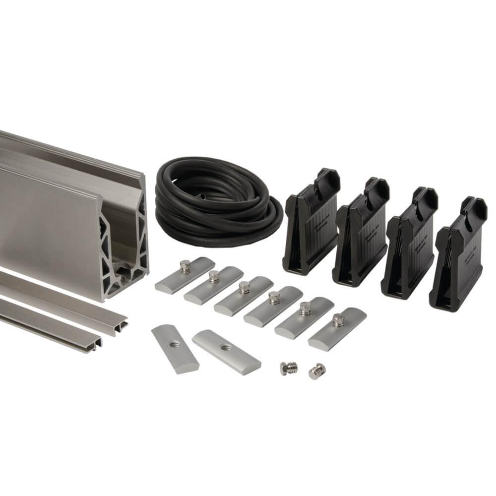 POSIglaze Base Fix Channel - 12mm Glass 6m Price Complete With Grips And Seals - F H Brundle
