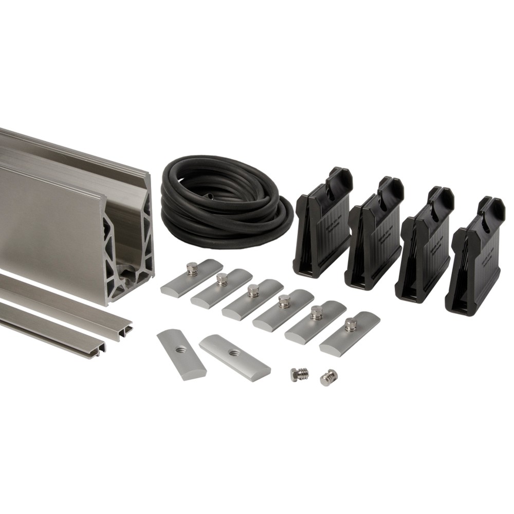 Frameless Glass Balustrade POSIglaze Base Fix 3m Channel for 17.5mm Glass