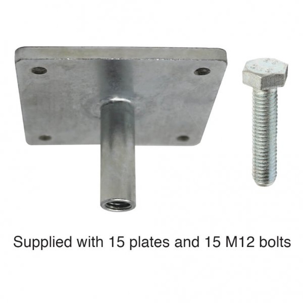 POSIglaze Timber Fixing Plate Kit 15 Pieces + 15 x M12 Bolts