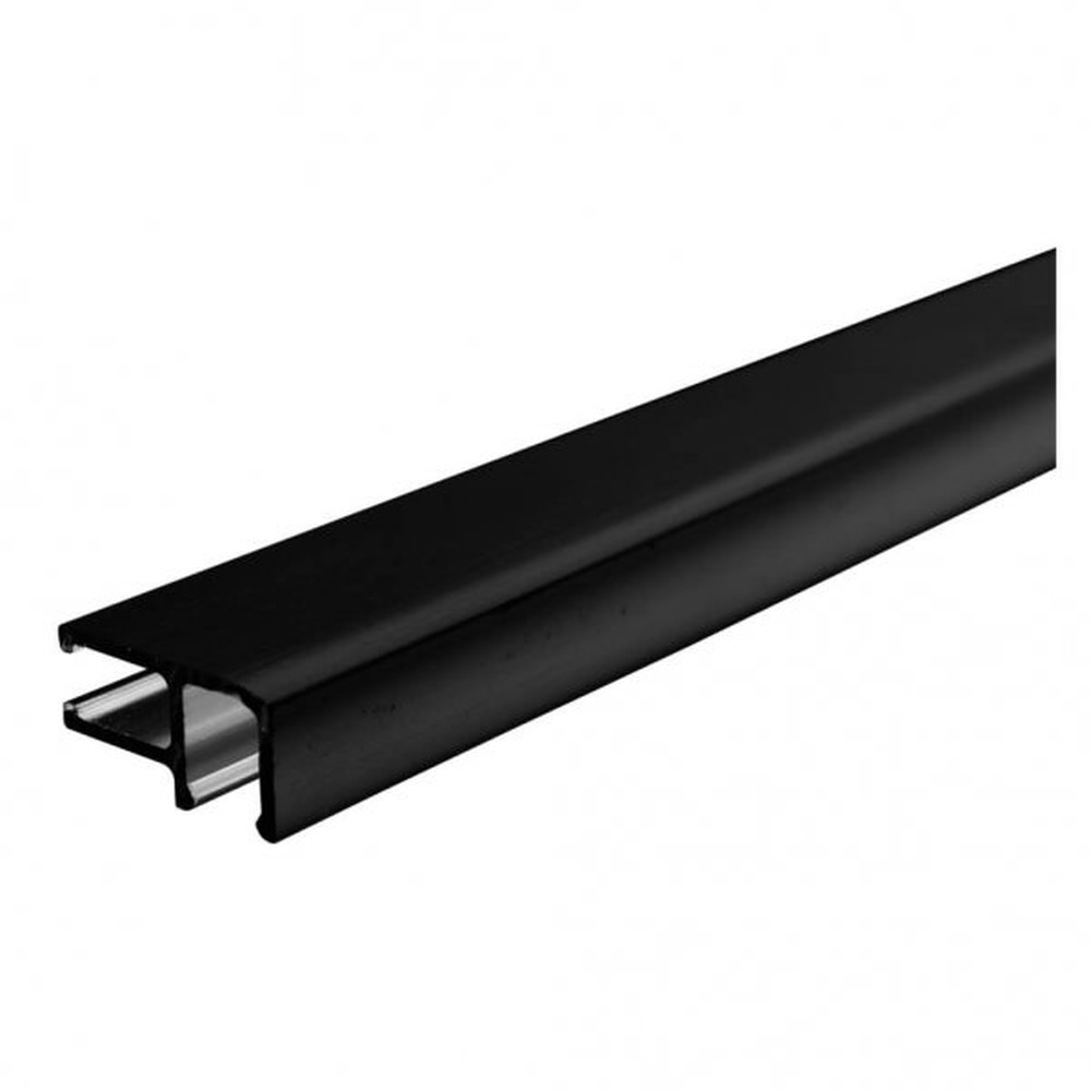 Top Seal Strip Black Aluminium Fits One Side On A 3m Length (Posiglaze)