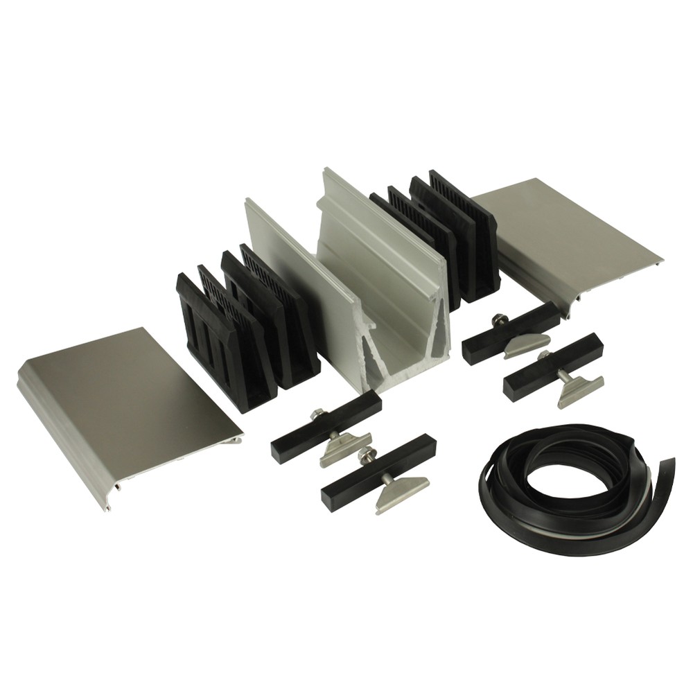 Megagrip 3M Frameless Glass Balustrade - BaseFix Aluminium Channel For 25mm Glass - Per Metre Price