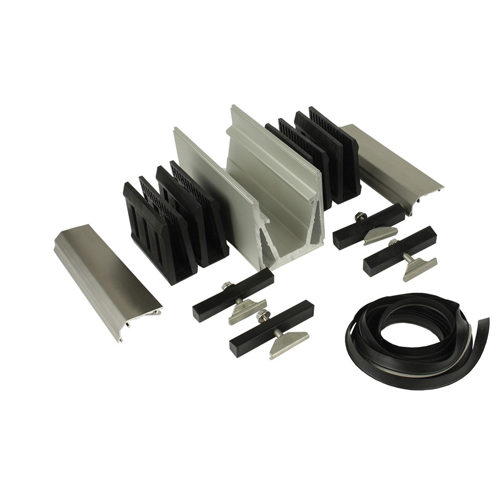 Megagrip 3M Frameless Glass Balustrade - BaseFix Anodised Aluminium Channel For 31.5mm Glass - Per Metre Price