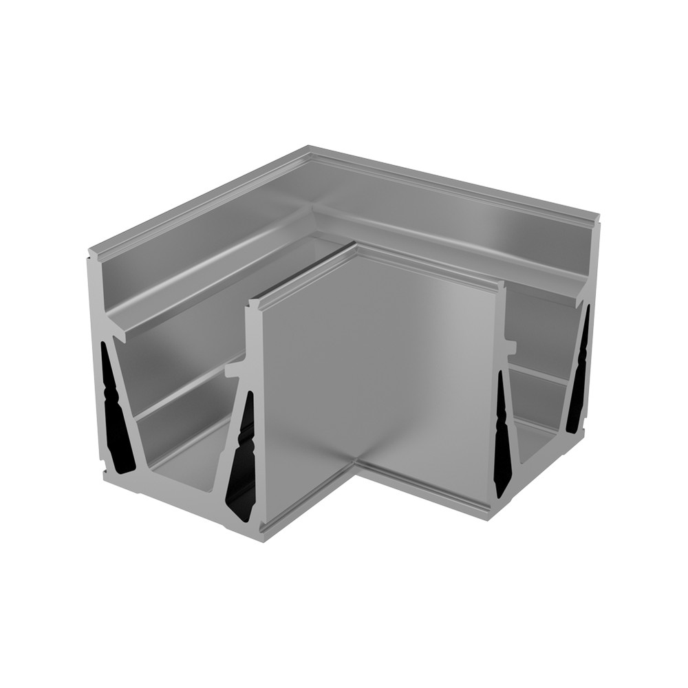 Mega Grip Base Fix 90 Degree Corner Stainless steel brushed finish Effect