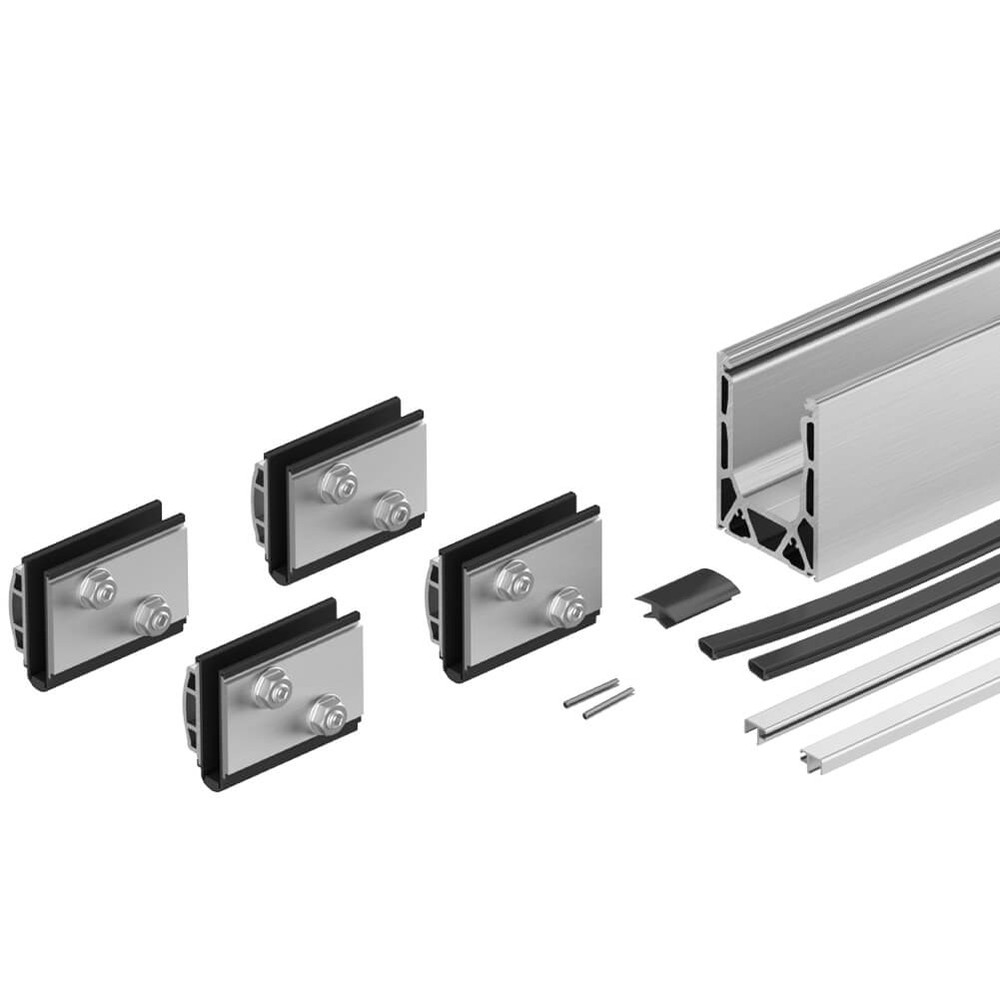 Tilt Loc Base Fix Channel - 15mm Glass 3m Price Complete with Grips and Seals