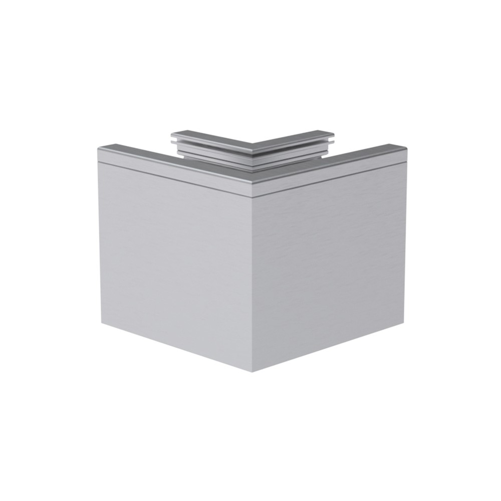 90 Degree Base Fix External Corner Silver Matt Anodised 250mm Long