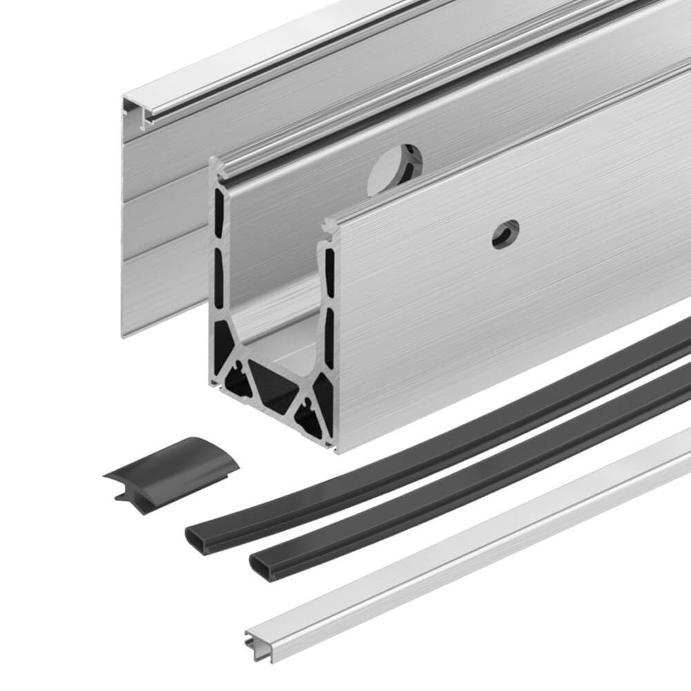 3m Tilt Loc Side Fix Channel 12.0 - 26.52mm Silver Matt Anodised