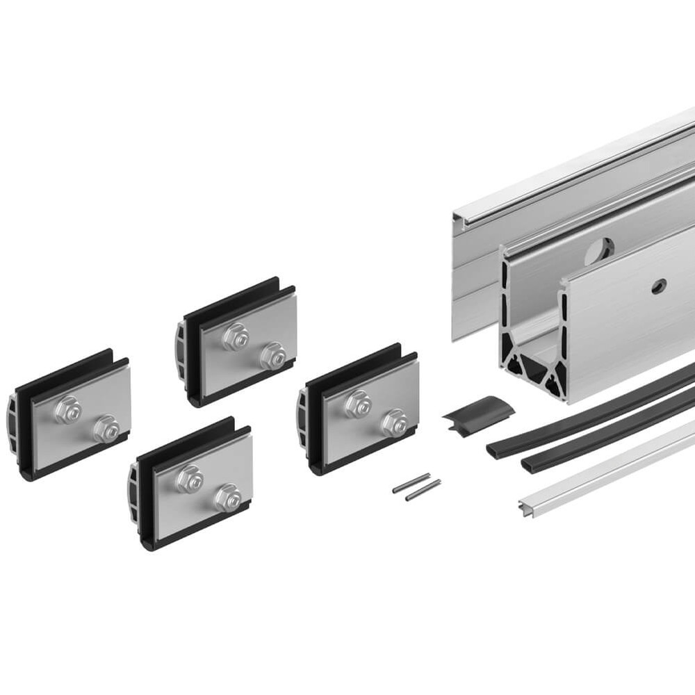 Tilt Loc Side Fix Channel - 12mm Glass 3m Price Complete with Grips and Seals