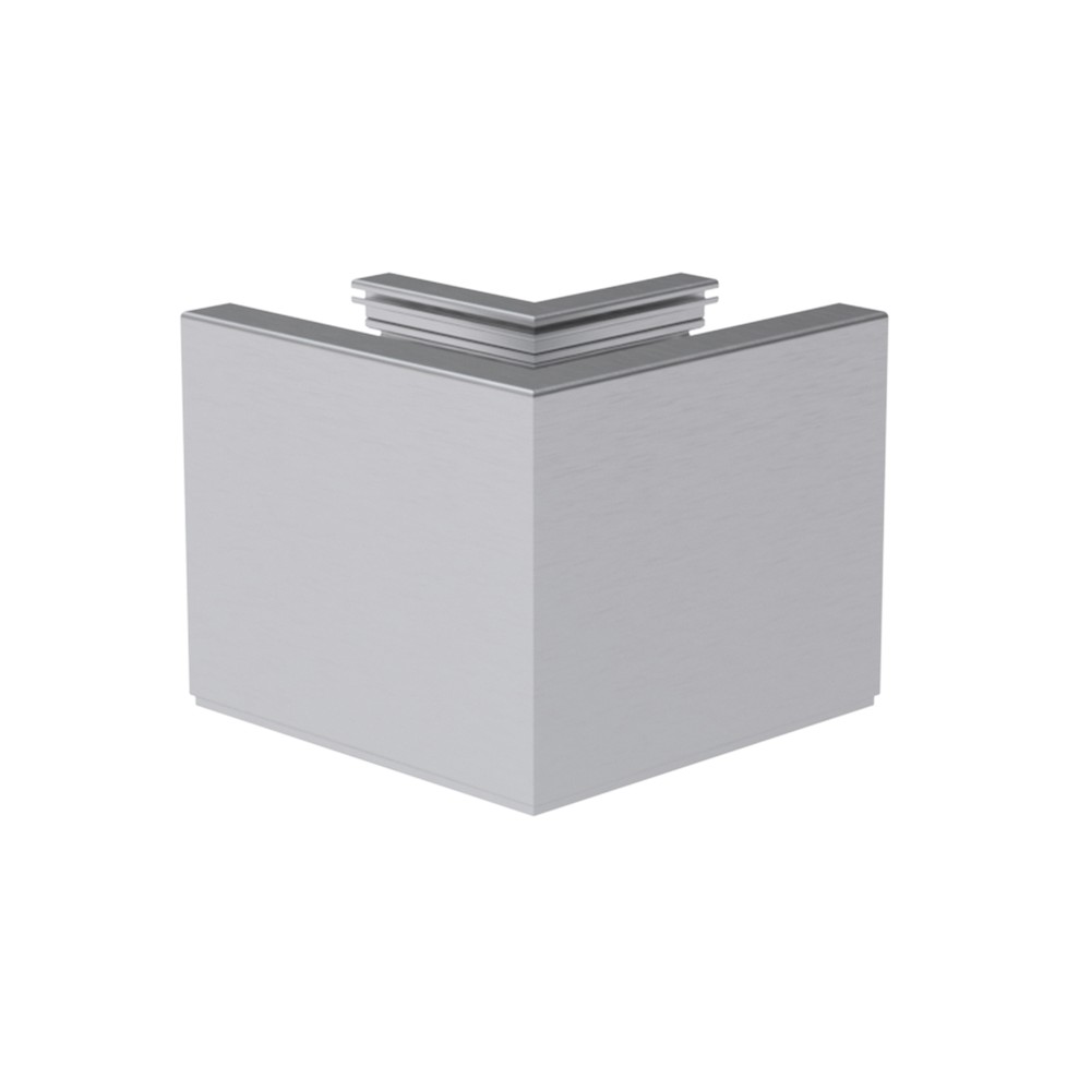 90 Degree Side Fix External Corner Silver Matt Anodised 250mm Long