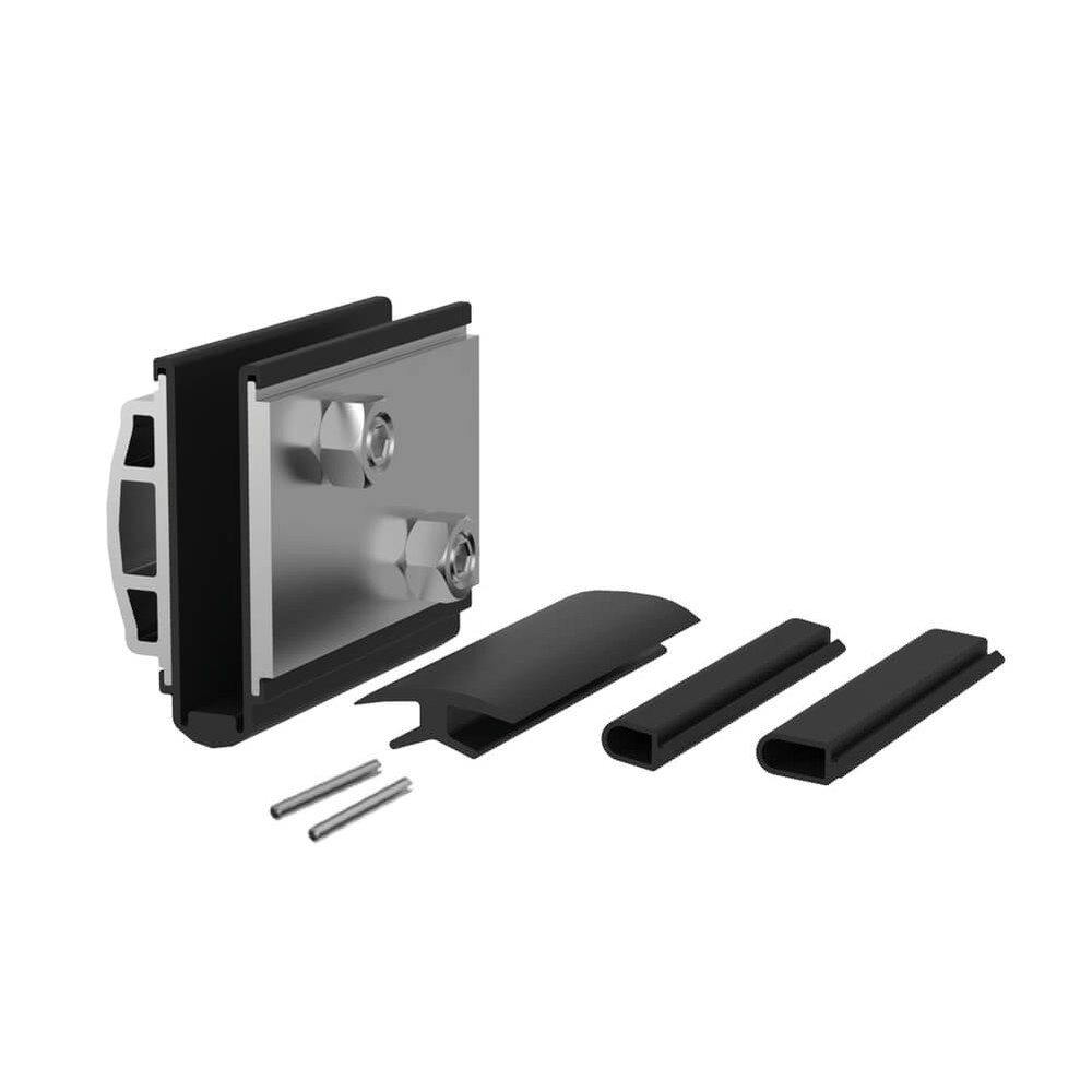 3m Glass Clamping Kit 24.76 - 25.52mm To Suit Base & Side Fix (2 per metre)
