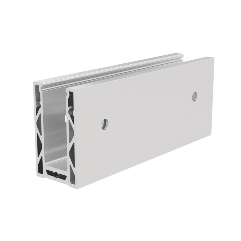 Adjustable Aluminium Channel - 2.5m Side For 15 to 21.5mm Glass (Mill Finish)