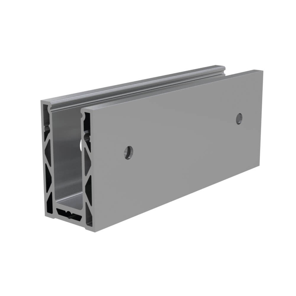 Adjustable Aluminium Channel - 5m Side For 15 to 21.5mm Glass (Satin Anodised)