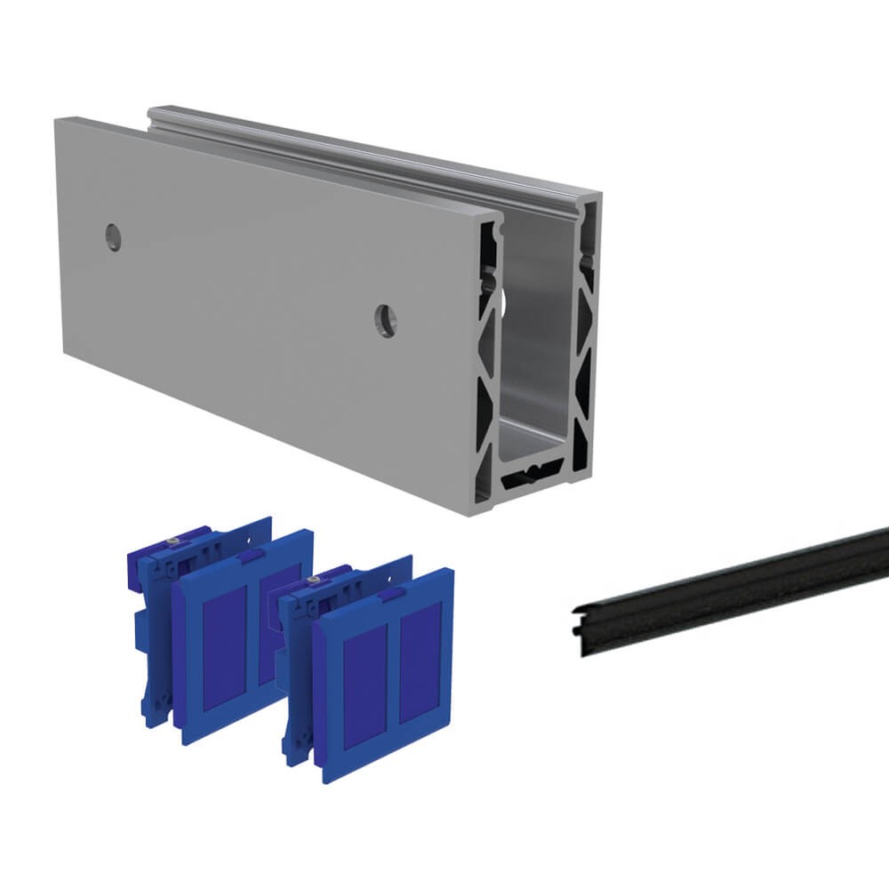 Duo Channel Kit 5.0m to Suit 16.76-17.52 Side Fix Anodised Finish