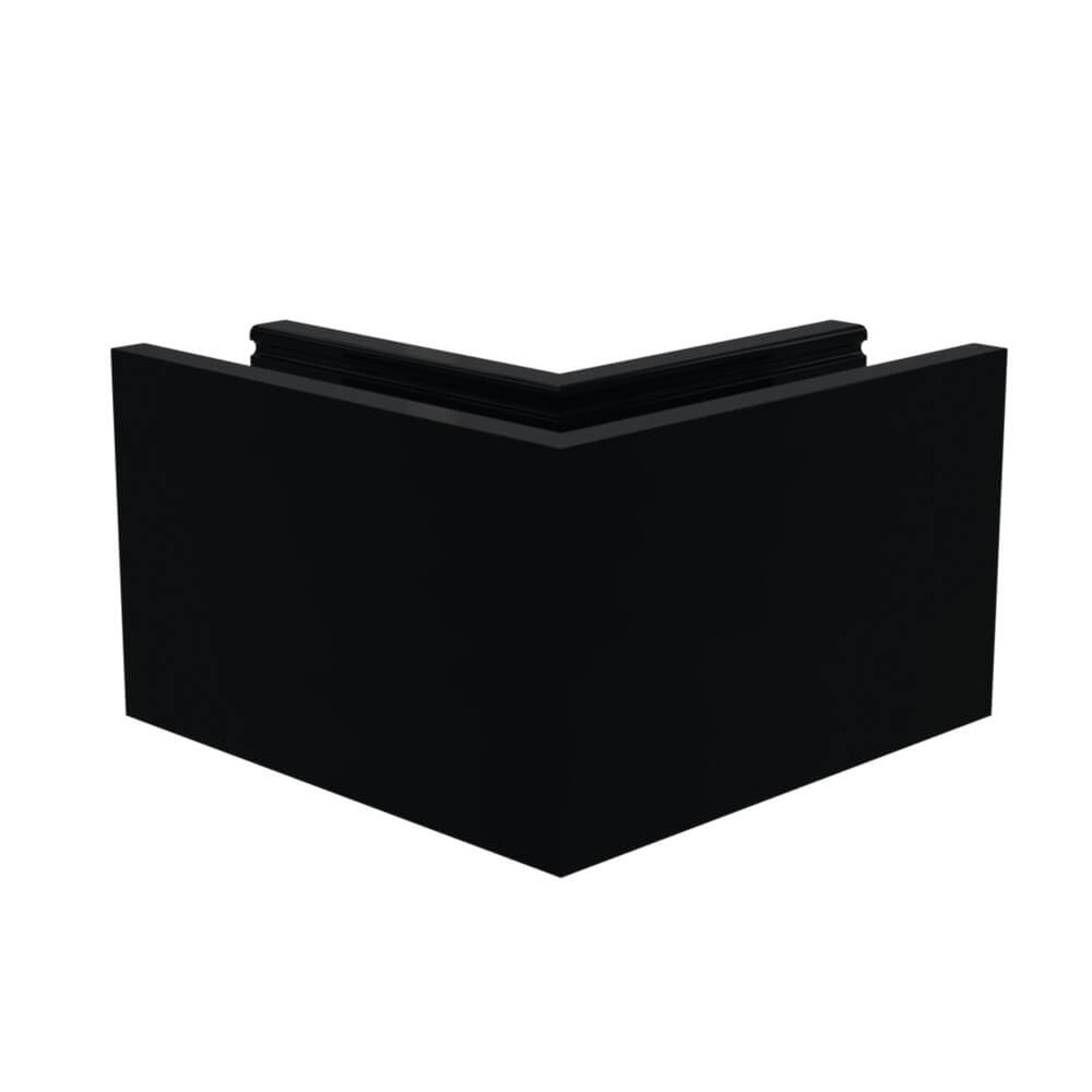 Base Fix Corner for Adjustable Aluminium (PPC Black) - Internal & External Use