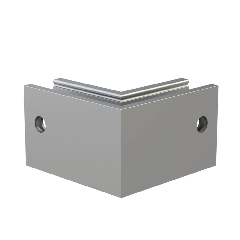 External Corner for Adjustable Aluminium Side Fix (Satin Anodised)