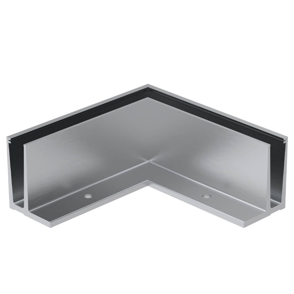 Pro-F Base Fit External Corner Anodised Aluminium 300mm Legs