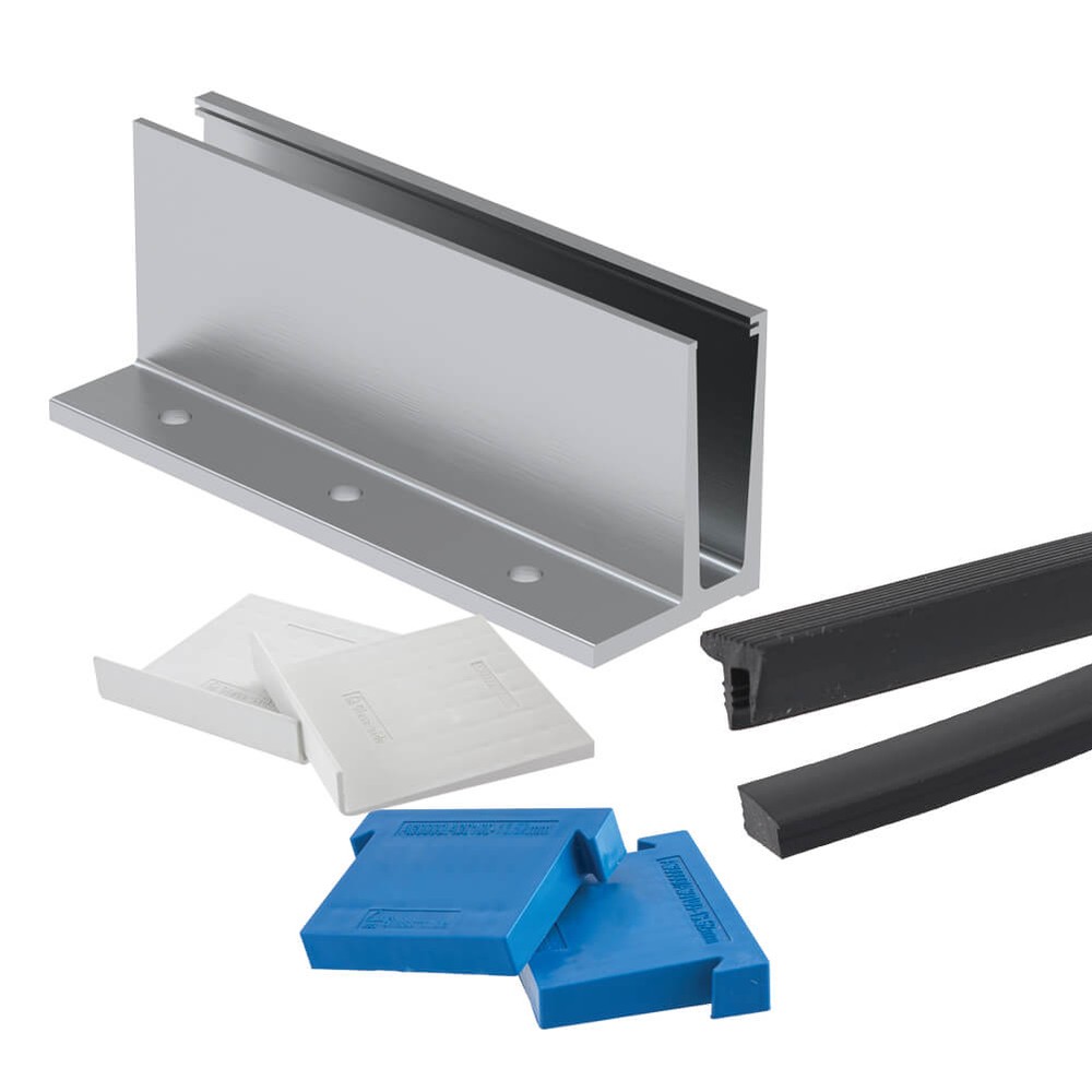 Pro-F Kit 2.5m to Suit 19mm Glass Base Fix Anodised Finish