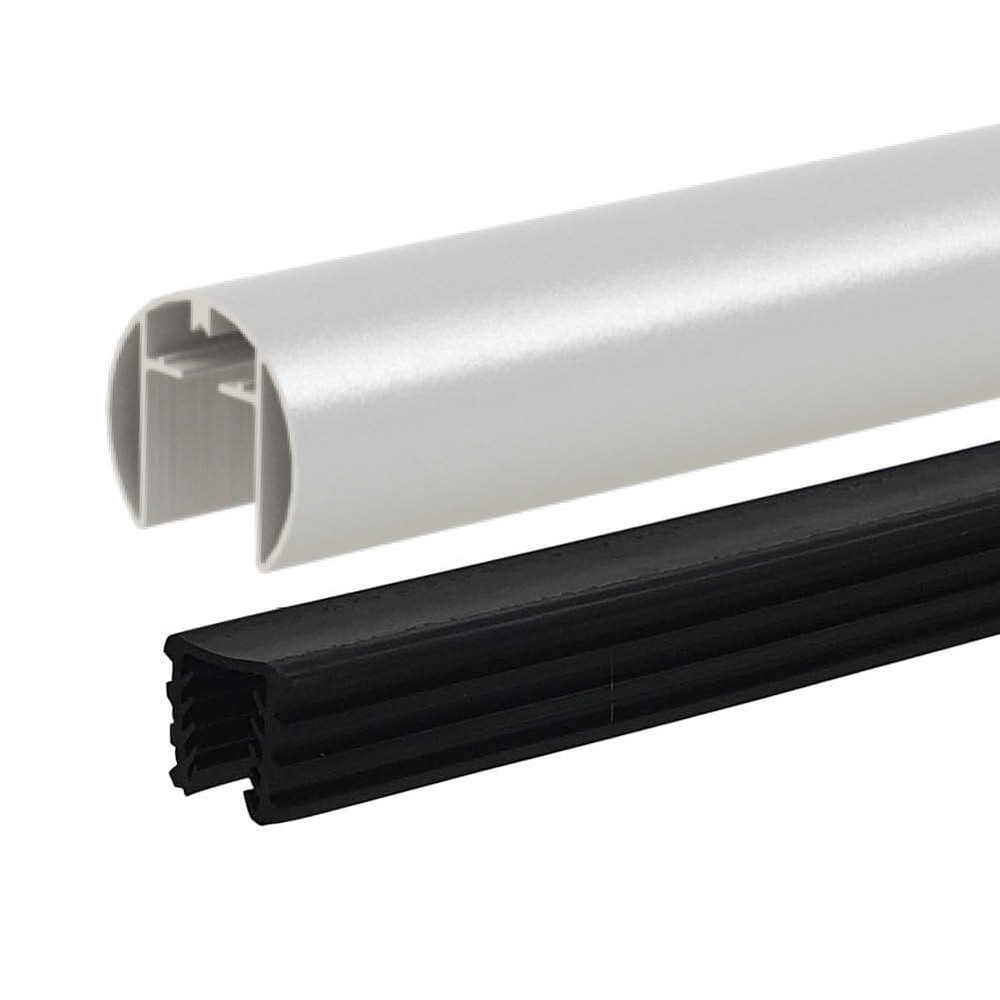 Satin 707 Round Top Rail - For 15mm Metre Rate - Aluminium
