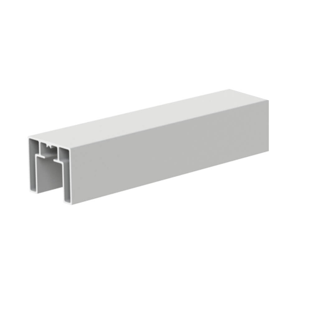 Aluminium 40 x 35mm Square Cap Rail Satin Anodised - 2.5m Long