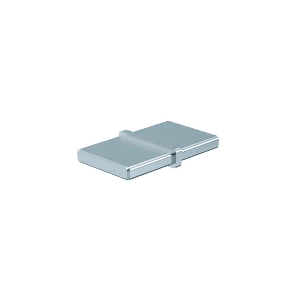 Satin polish Stainless steel 316 in line connector to suit our 40 x 10 rectangular handrail system