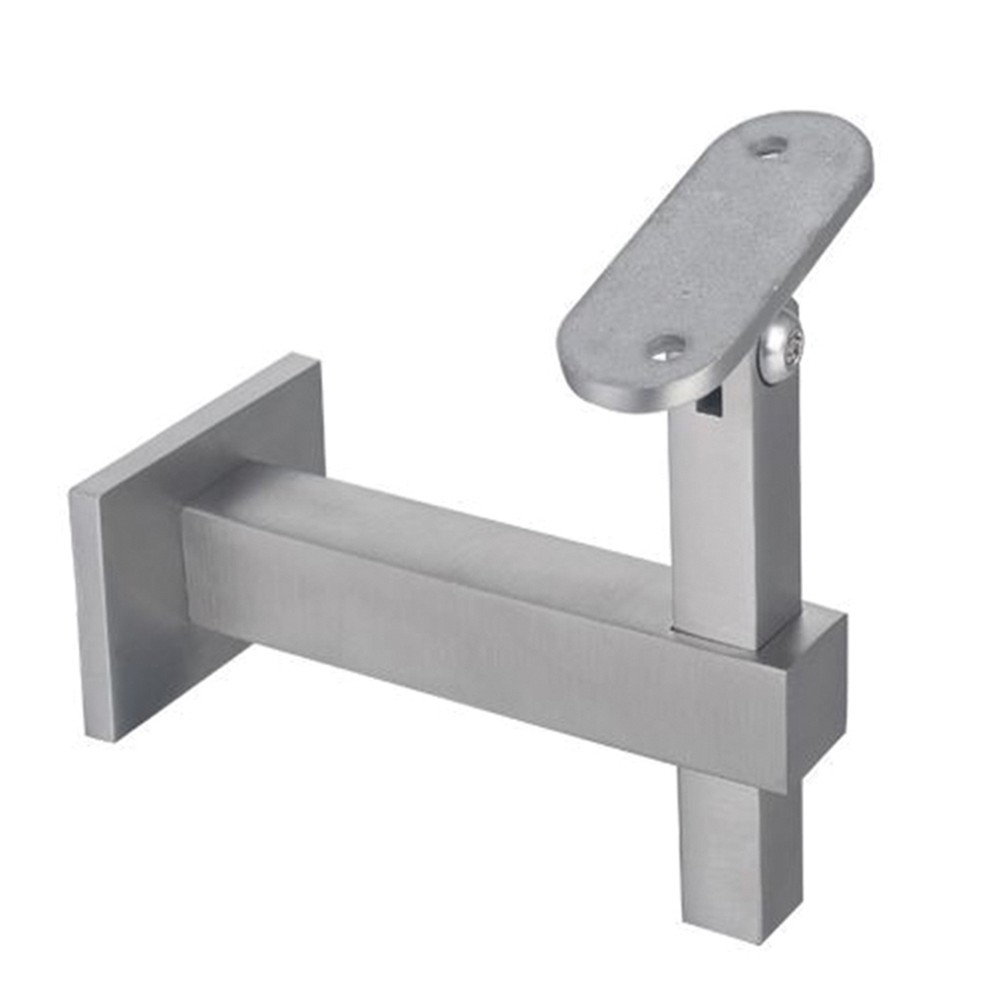 Satin polish Stainless steel 316 wall to flat adjustable handrail bracket to suit our 40 x 10mm rect
