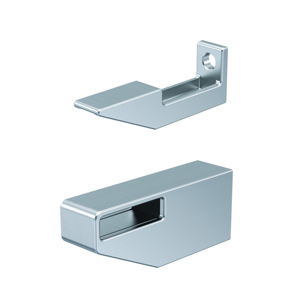 Satin polish Stainless steel 316 wall mounting handrail bracket to suit our 40 x 10mm rectangular h