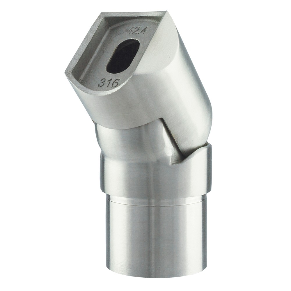Adjustable Handrail Adaptor 48.3mm Fix/Mount for 0 to 70 degrees