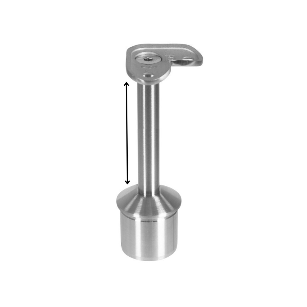 Adjustable Handrail Bracket with 90 Deg Fixed Saddle - 316 Grade 48.3mm